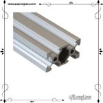 تصویر پروفیل شیاردار 20 در 40 (V-Slot) اصل مناسب سازه‌های صنعتی و CNC با کیفیت اصل تولید آلوم گلس